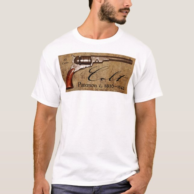T-shirt Arme à feu d'antiquité de revolver de Paterson de (Devant)