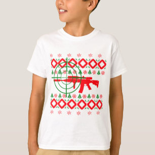 T-shirt Arme à feu laide de Noël
