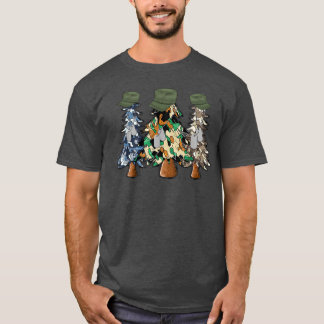 T-shirt Armée de Merry Christmas Camoue Xmas Trees Holiday