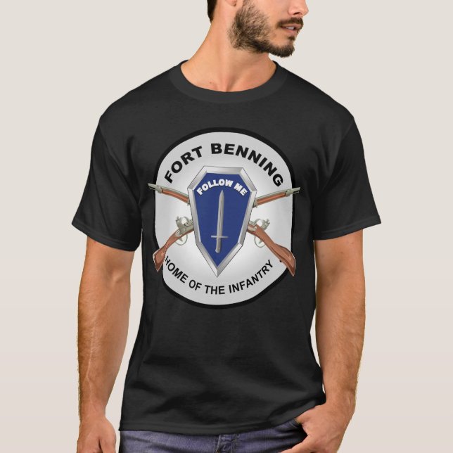 T-shirt Armée de terre - Fort Benning, GA - Accueil de l'i (Devant)