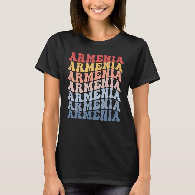 T-shirt Armenia Groovy Retro Armenian (Devant)