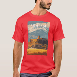 T-shirt Armenia Illustration de voyage Art Vintage ami drô
