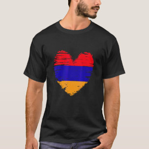 T-shirt Arménie Coeur drapeau arménien Fierté arménienne