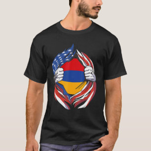 T-shirt Arménie Drapeau Américain Fier De Mon Héritag Armé