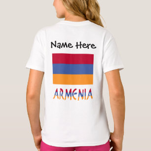 T-shirt Arménie et drapeau arménien avec votre nom