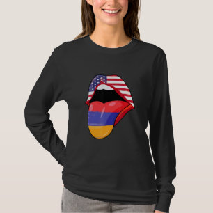 T-shirt Arménie USA Pride Lips Drapeau Fierté Arménie Amér