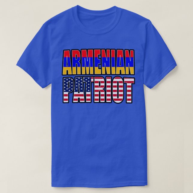 T-shirt Arménien-Américain Patriot Pride Patrimoine Drapea (Design devant)