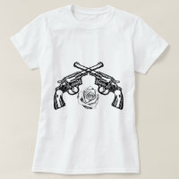 armes à feu et roses