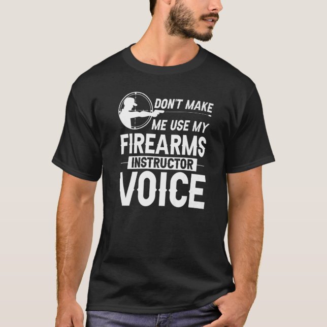 T-shirt Armes à feu instructeur pistolet tir sécurité Trai (Devant)
