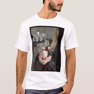 T-shirt armes à feu pour la chemise de dames de filles