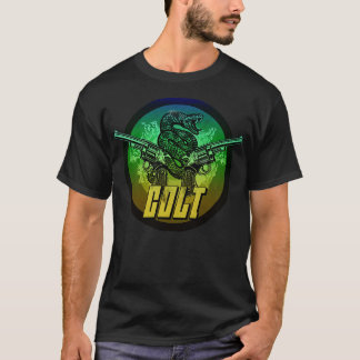 T-shirt Armes à feu vintages Bouclier vert