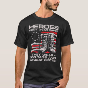 T-shirt Armes À Frapeau Américain Héros Ne Portent Pas De 