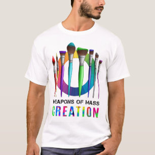 T-shirt Armes De Création De Masse Artiste-Peintre Amusant