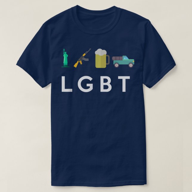T-shirt Armes de la liberté    Camions de bièreDrôle LGBT  (Design devant)