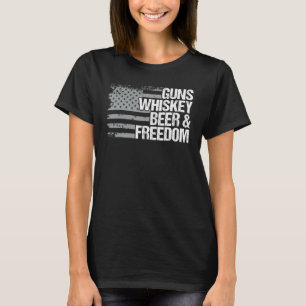 T-shirt Armes Whiskey Bière et Liberté Vétérinaire América