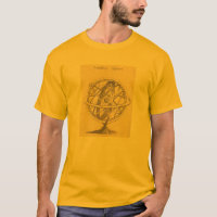 T-Shirt Armillary Sphere, spinning astronomy Globe