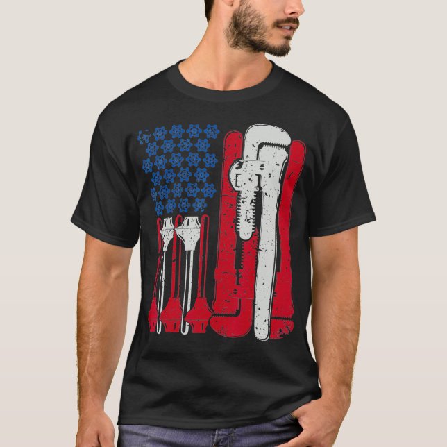 T-shirt Armoire en plombier américaine (Devant)