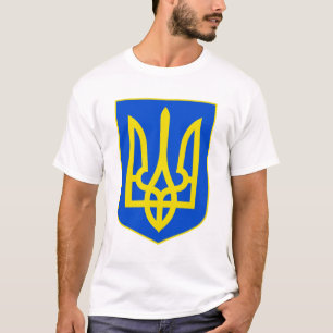 T-shirt Armoirie de l'Ukraine Trident doré Beaux-Arts