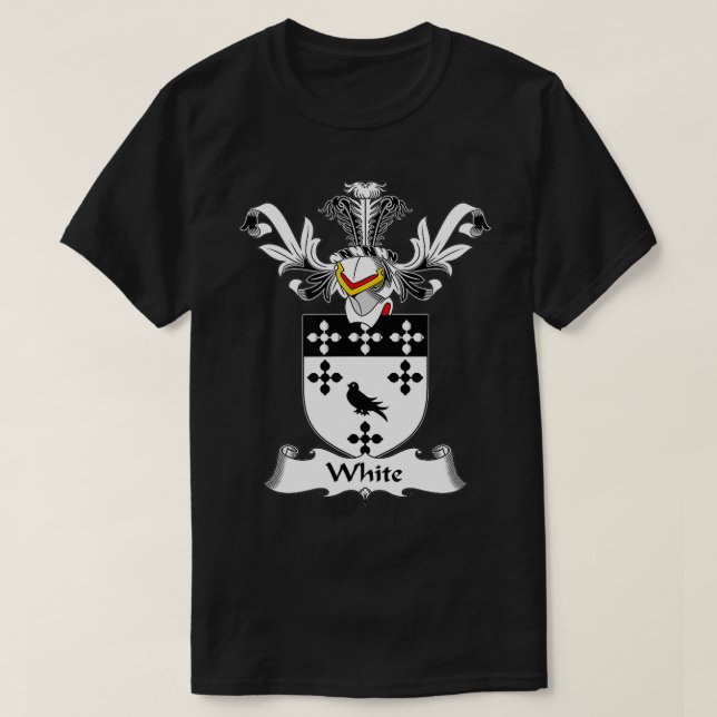 T-shirt Armoiries blanches Crest de famille (Design devant)