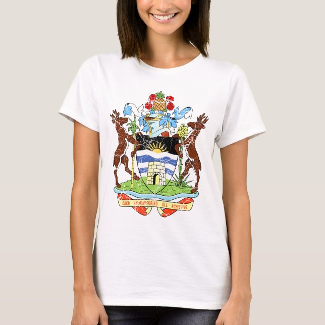 T-shirt Armoiries D'Antigua-Et-Barbuda (Devant)