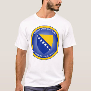T-shirt Armoiries de Bosnie-Herzégovine de forme circulair