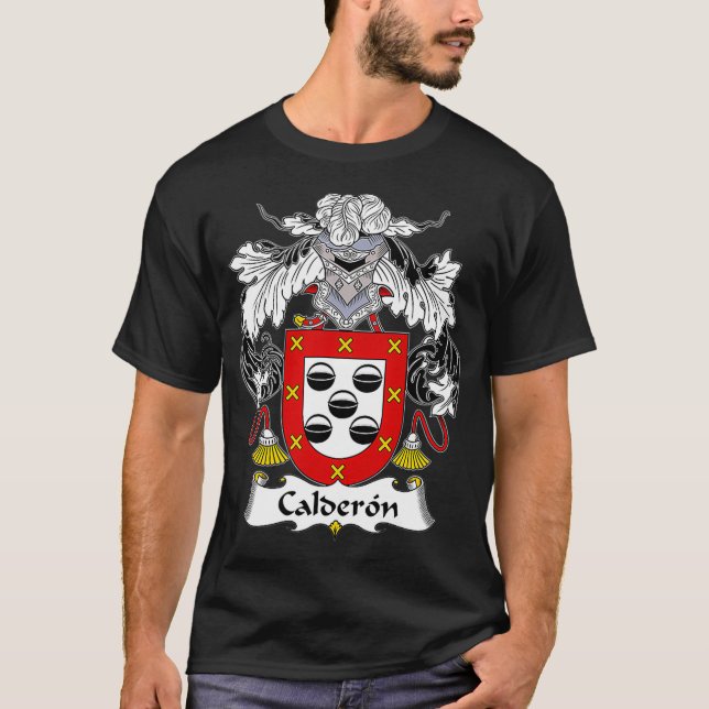 T-shirt Armoiries de Calderon Armoiries de la famille Cres (Devant)