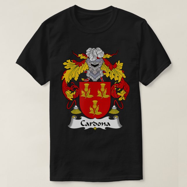 T-shirt Armoiries de Cardona Famille Crest  (Design devant)