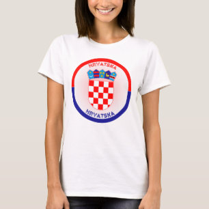 T-shirt Armoiries de Croatie en forme de cercle