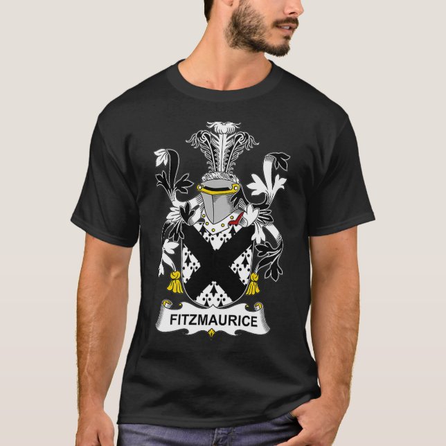 T-shirt Armoiries de Fitzmaurice Armoiries de la famille (Devant)