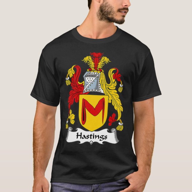 T-shirt Armoiries de Hastings Famille Crest (Devant)