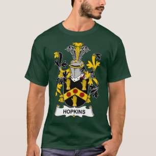T-shirt Armoiries de Hopkins Armoiries de la famille Crest