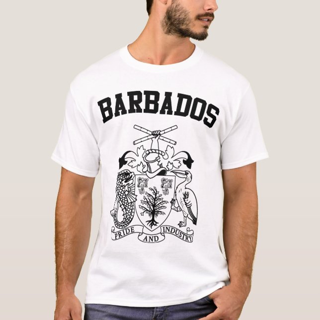 T-shirt Armoiries de la Barbade (Devant)