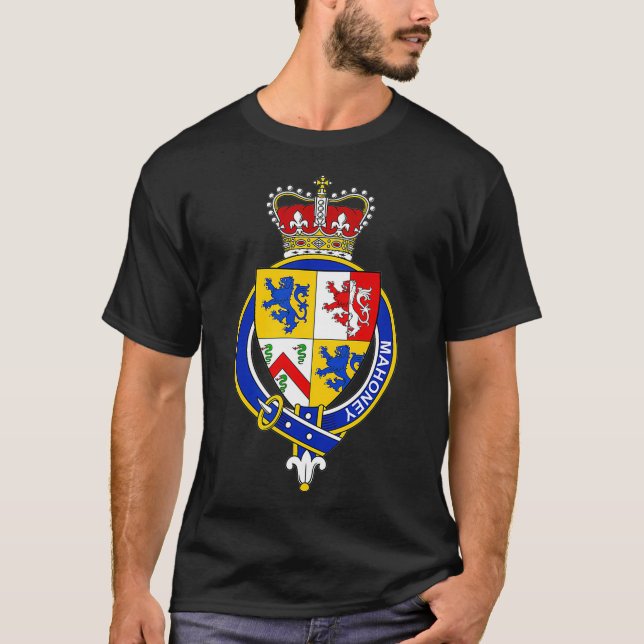 T-shirt Armoiries de Mahoney Armoiries de la famille Crest (Devant)