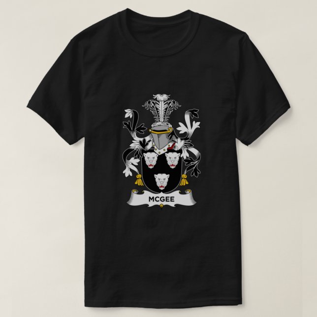 T-shirt Armoiries de McGee - Chemise de crête de famille  (Design devant)