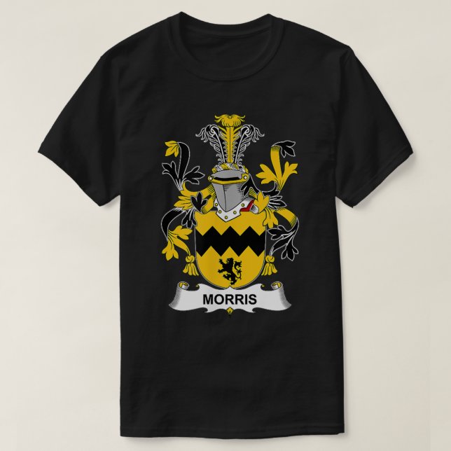 T-shirt Armoiries de Morris Armoiries de la famille Crest  (Design devant)