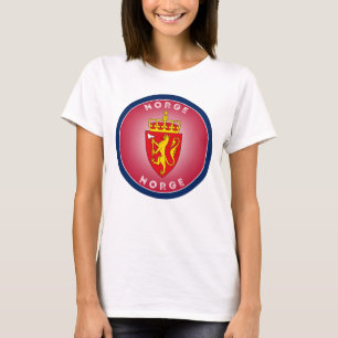 T-shirt Armoiries de Norvège en forme de cercle