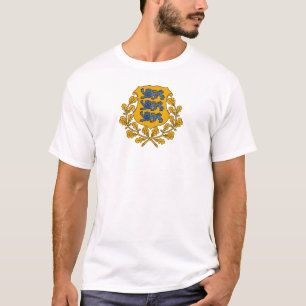 T-shirt armoiries de pays drapeau symbole emblème Estonie
