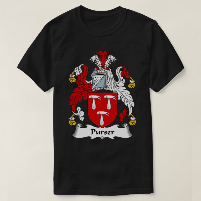 T-shirt Armoiries de Purser Coat de famille Crest (Design devant)