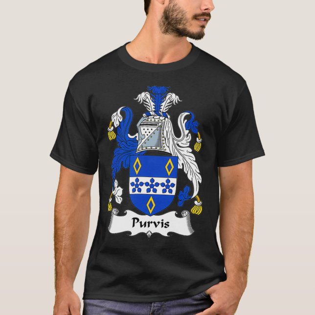 T-shirt Armoiries de Purvis Armoiries de la famille (Devant)