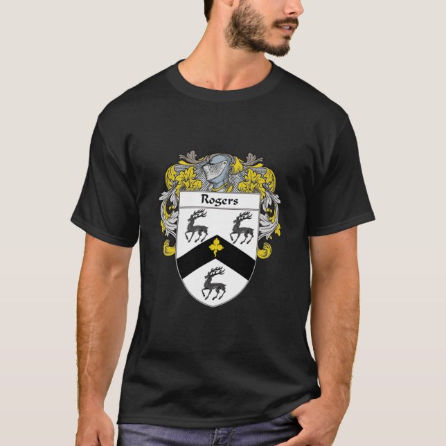 T-shirt Armoiries de Rogers Rogers Family Crest (Devant)