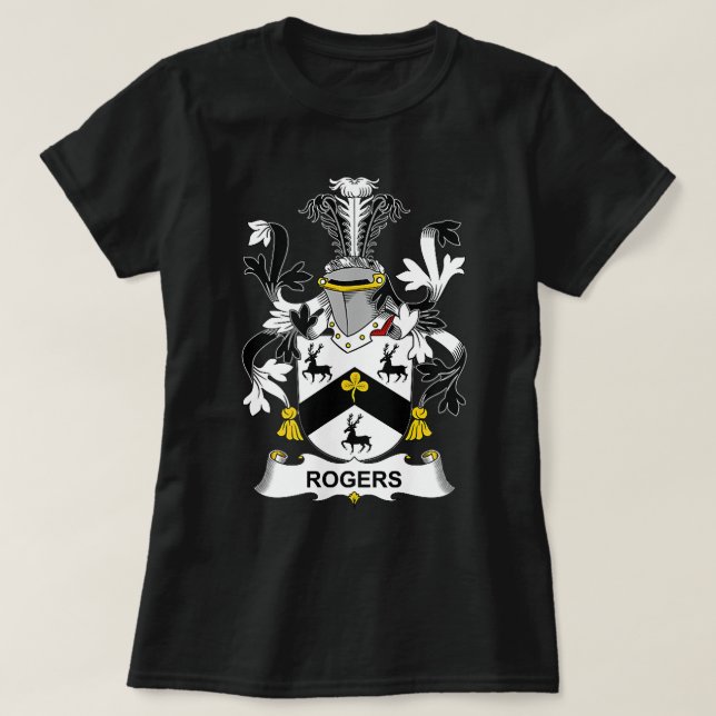 T-shirt Armoiries de Rooney Armoiries de la famille (Design devant)