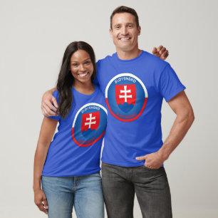 T-shirt Armoiries de Slovaquie en forme de cercle
