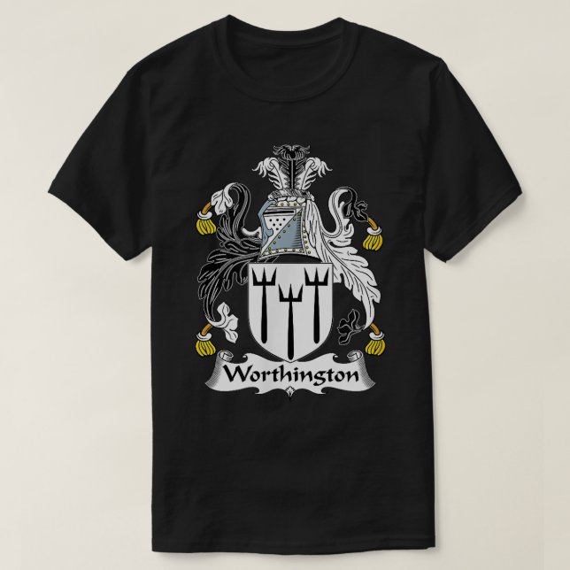T-shirt Armoiries de Worthington Family Crest  (Design devant)