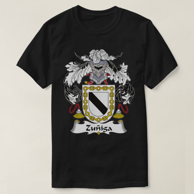 T-shirt Armoiries de Zuniga Famille Crest  (Design devant)