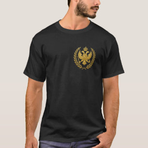 T-shirt Armoiries du Monténégro Aigle du Monténégro - Crna