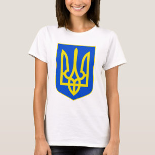 T-shirt Armoiries d'Ukraine Trident d'Or Beaux-Arts