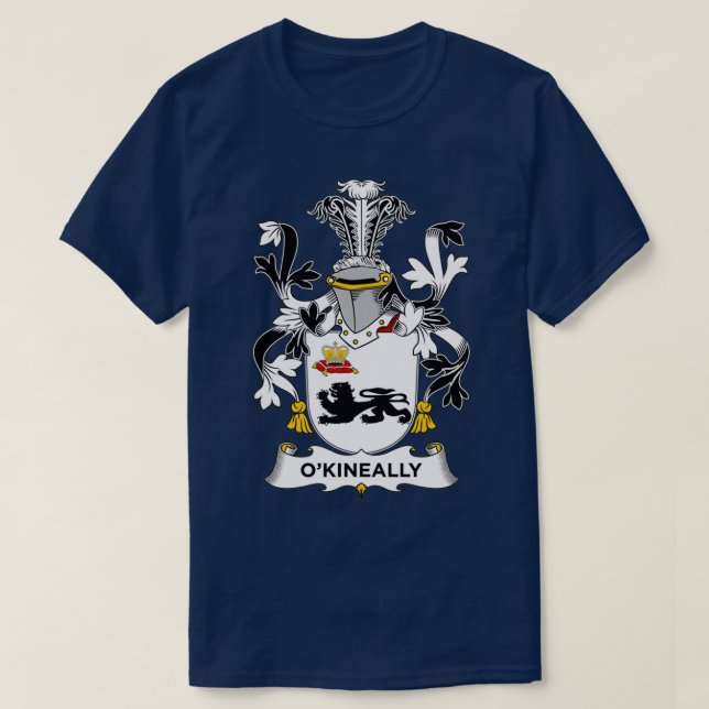 T-shirt Armoiries OKineally Coat of Arms Family Crest (Design devant)