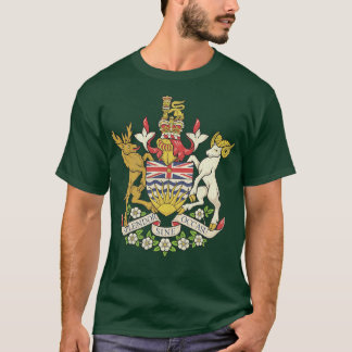 T-shirt Armoiries vintages en détresse Colombie-Britanniqu