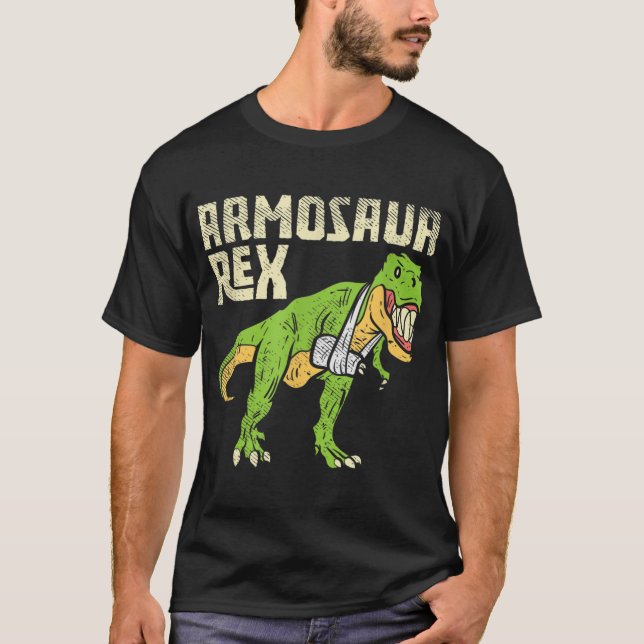 T-shirt Armosaur Rex Dinosaur Armes fracturées Arme brisée (Devant)