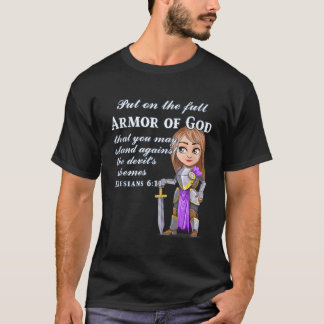T-shirt Armure de Motivation Chrétienne de Dieu Ephésiens 